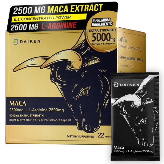 DAIKEN Extra Strength Maca Root & L-Arginine Powder, 5.75 oz