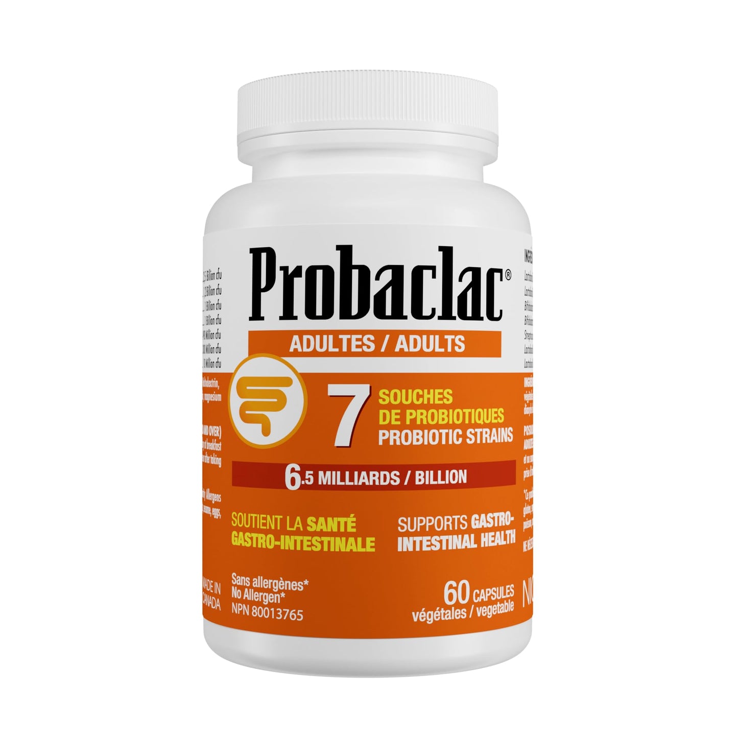 Probaclac Probiotics for Adults – Daily Gut Health & Immune Support, Relieves Bloating & Supports Digestive Balance, 60 Capsules