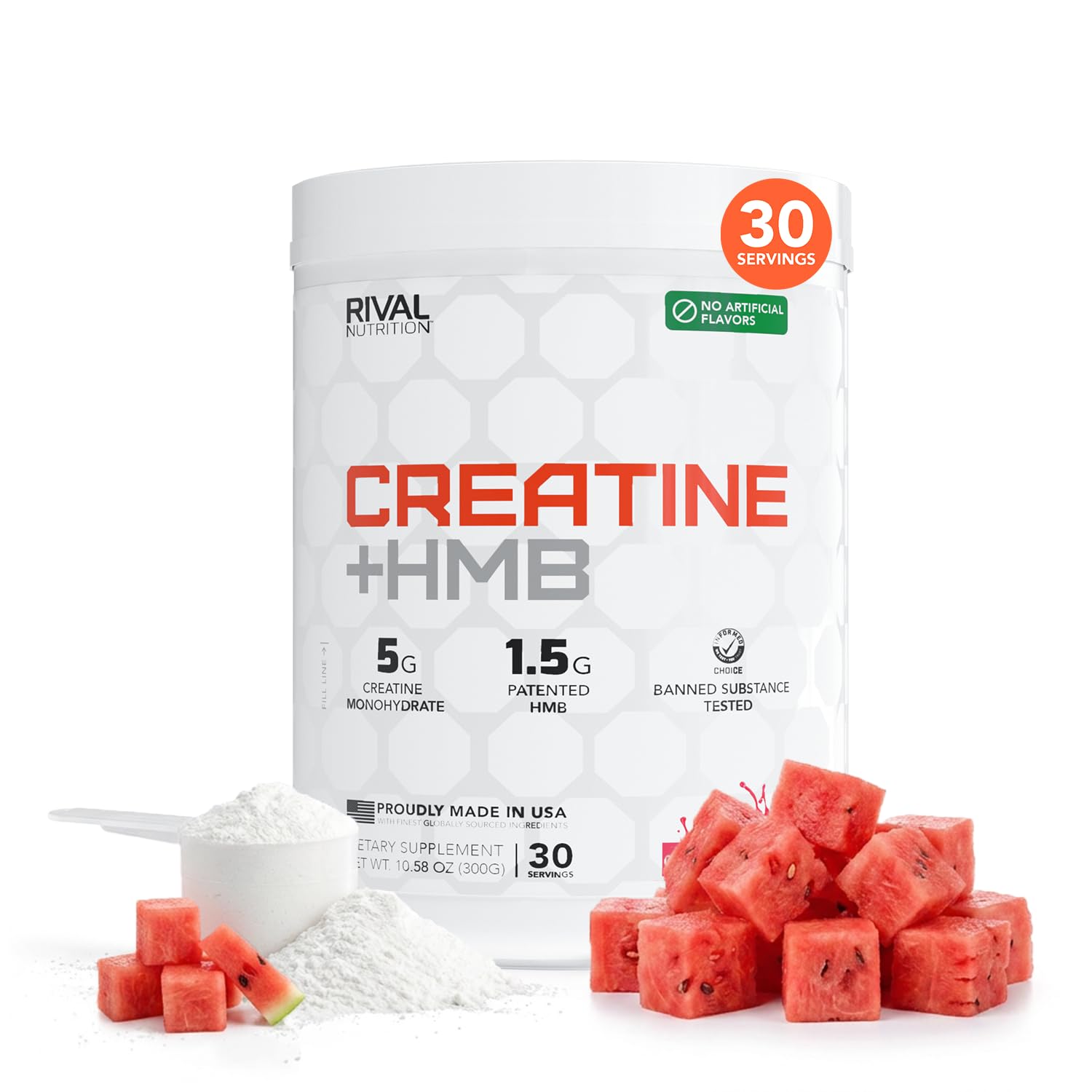 RIVAL NUTRITION Creatine + HMB I Powder, 30 Servings