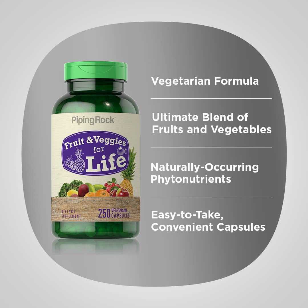Piping Rock Fruits and Veggies Supplement, 250 Capsules