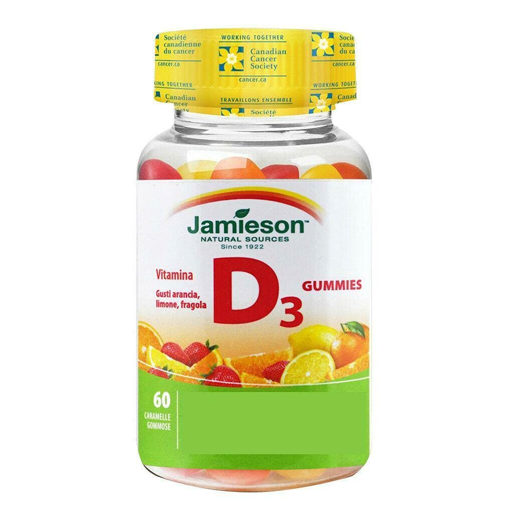 Jamieson Vitamin D3 Gummies 1000 IU, 60 Gummies