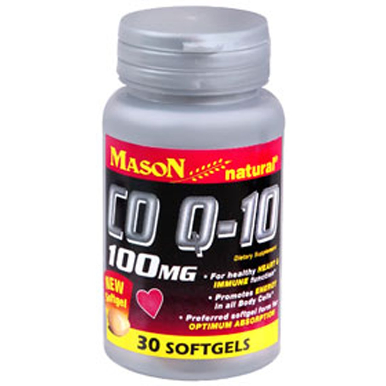 Mason Natural CoQ-10 100 mg Softgels, 30 Count