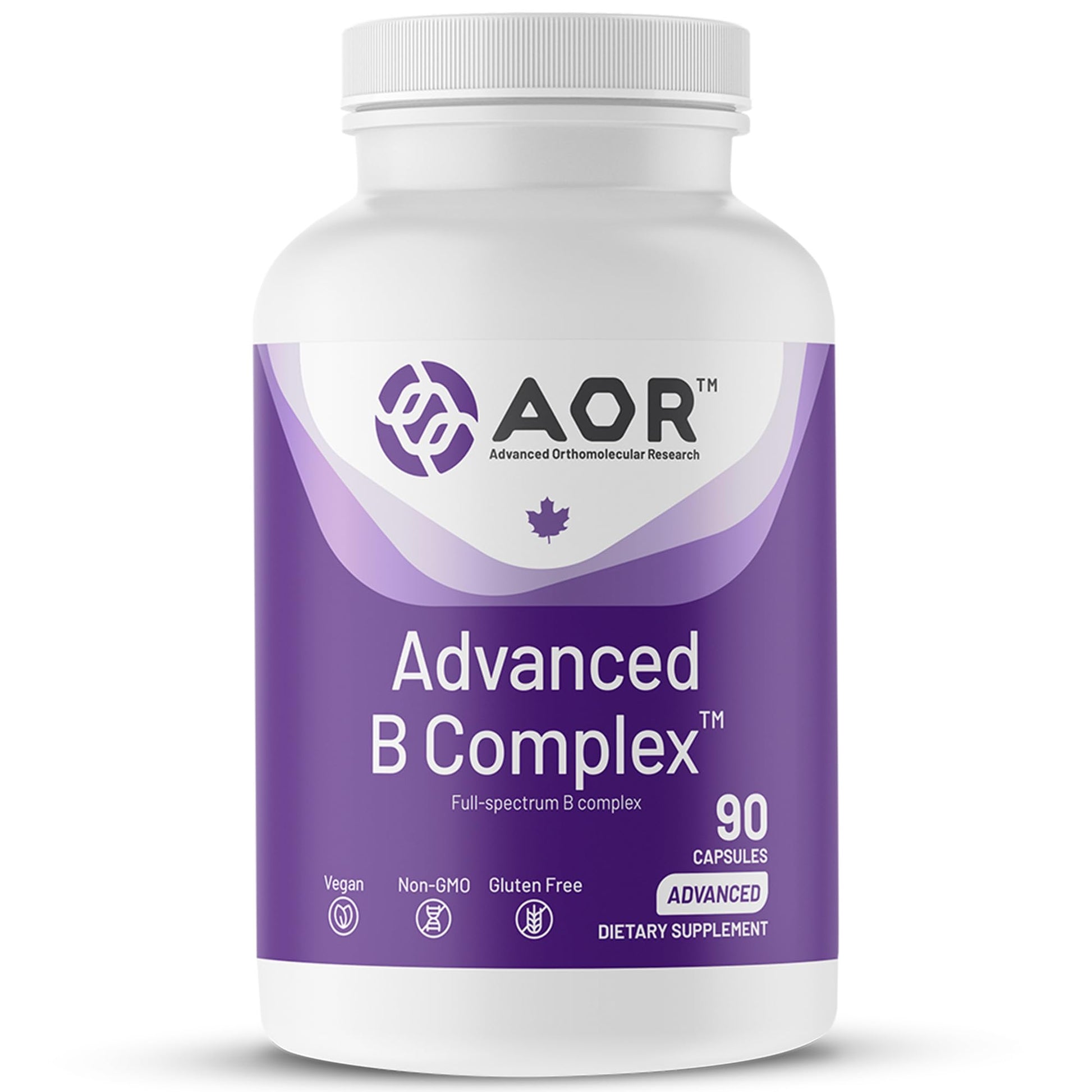 AOR Vitamin B Complex Methylcobalamin 5-MTHF No Flush Capsules 90