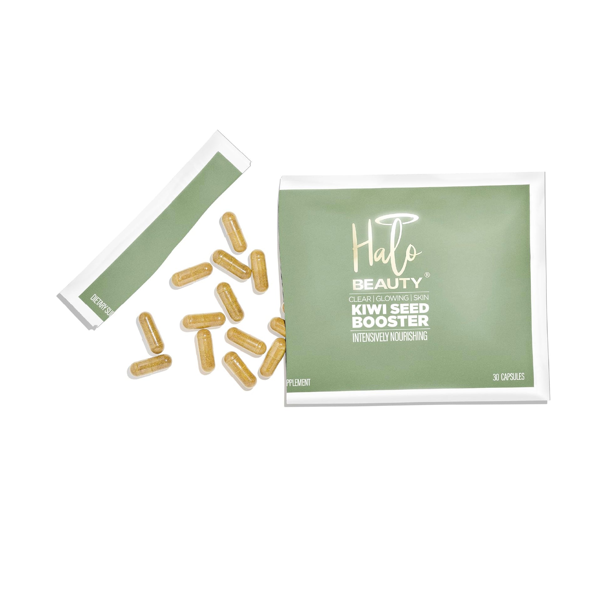 Halo Beauty Kiwi Seed Booster Skin Supplement Capsules 30 Count