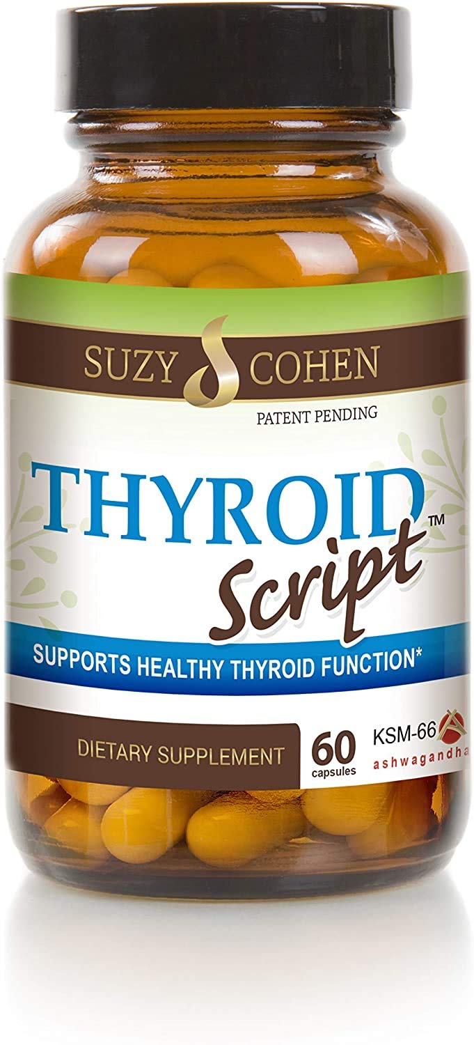 Script Essentials Thyroid Script by Suzy Cohen - Thyroid Support Supplement, 60 Capsules