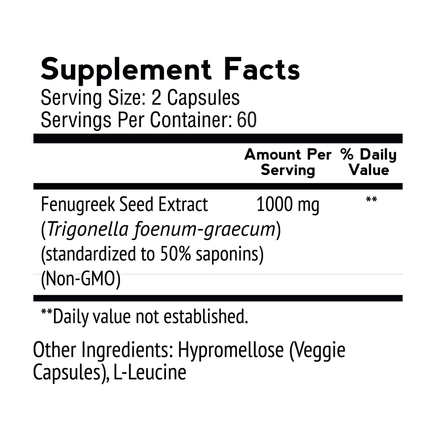 VitaMonk FenuTrax Fenugreek Extract Capsules 120 Count