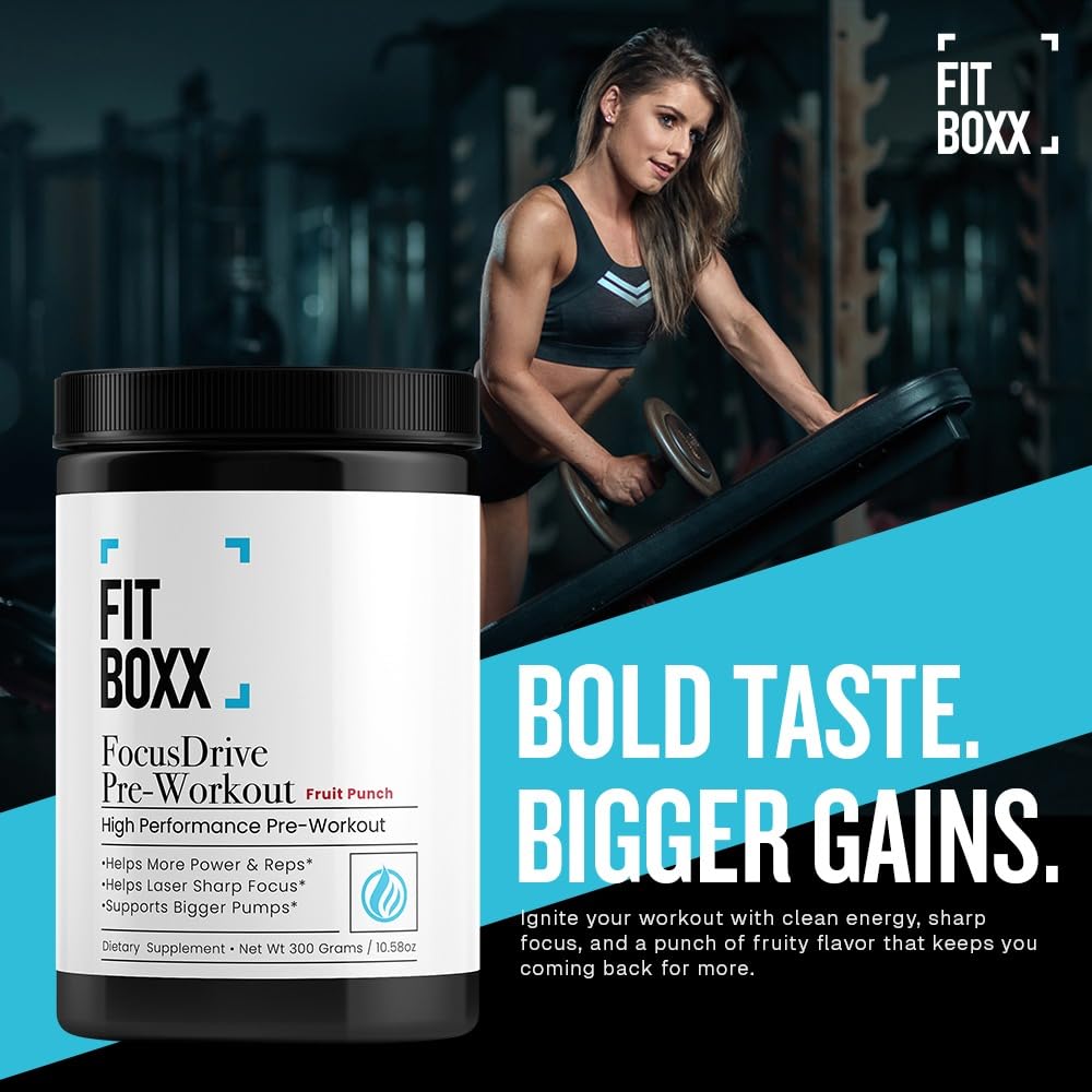 Fit Boxx FocusDrive Pre-Workout Powder 30 Servings