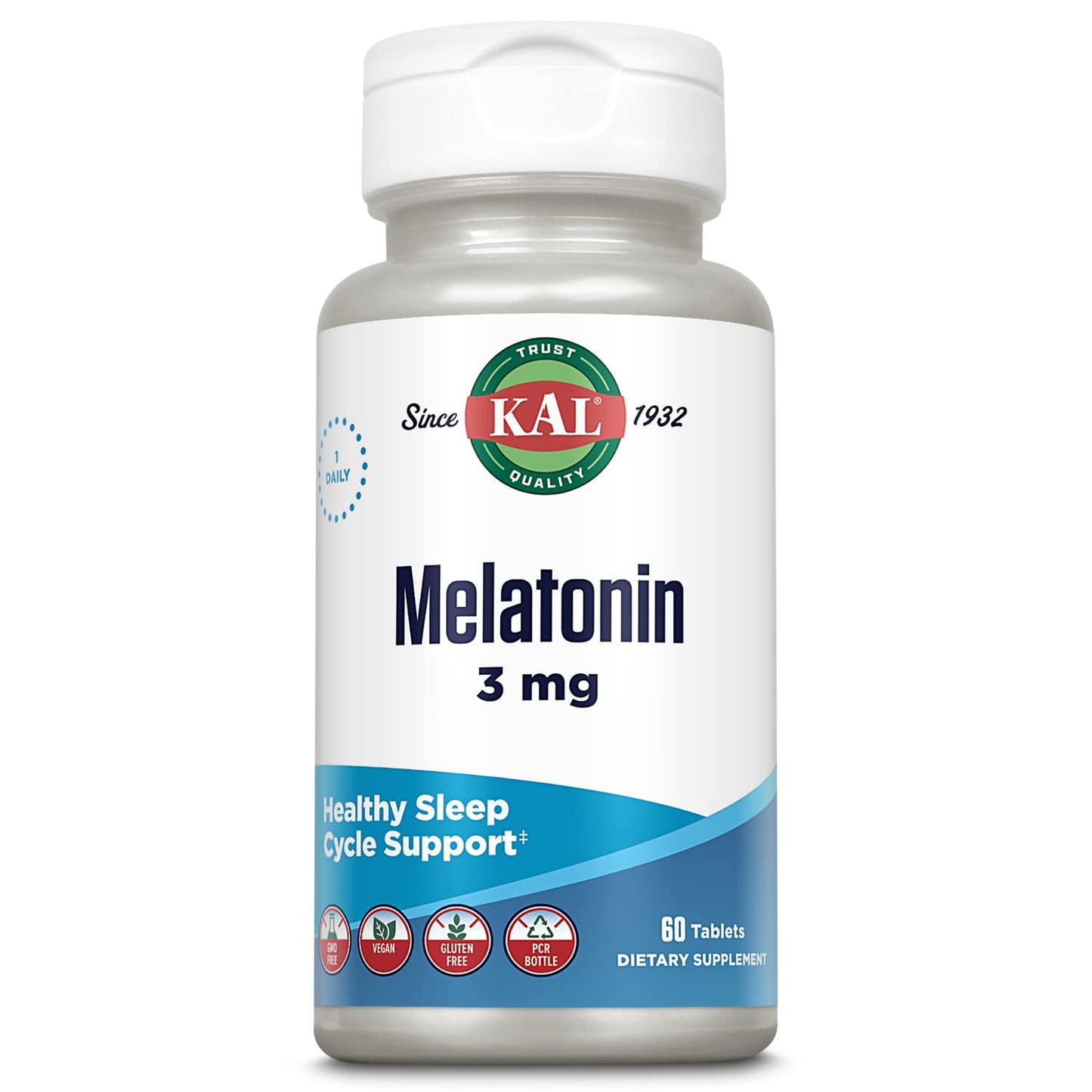 KAL Melatonin 3mg Sleep Aid Tablets, 60 Count