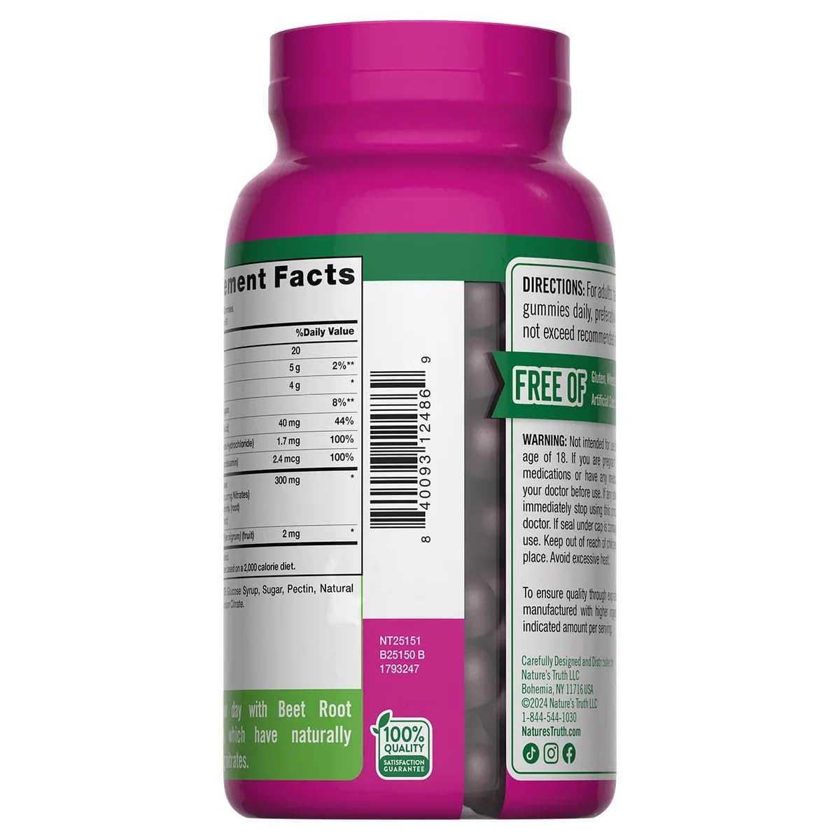 Nature's Truth Beet Root, 120 Gummies