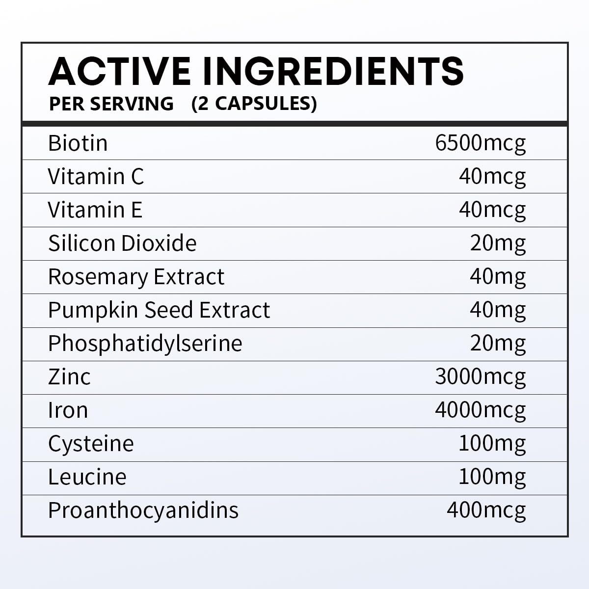 YouthRay Hair, Skin and Nails Vitamins with Biotin for Women & Men 6500mcg per Serving, Vitamin B7 for Healthy Hair with Collagen and Keratin, Non-GMO Capsule, 1 Count