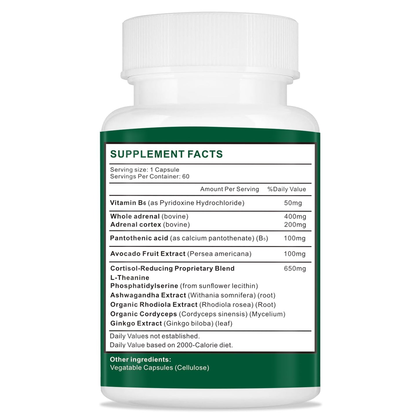 Spliferkou 11-in-1 Adrenal Support Supplement Capsules, 60 Count