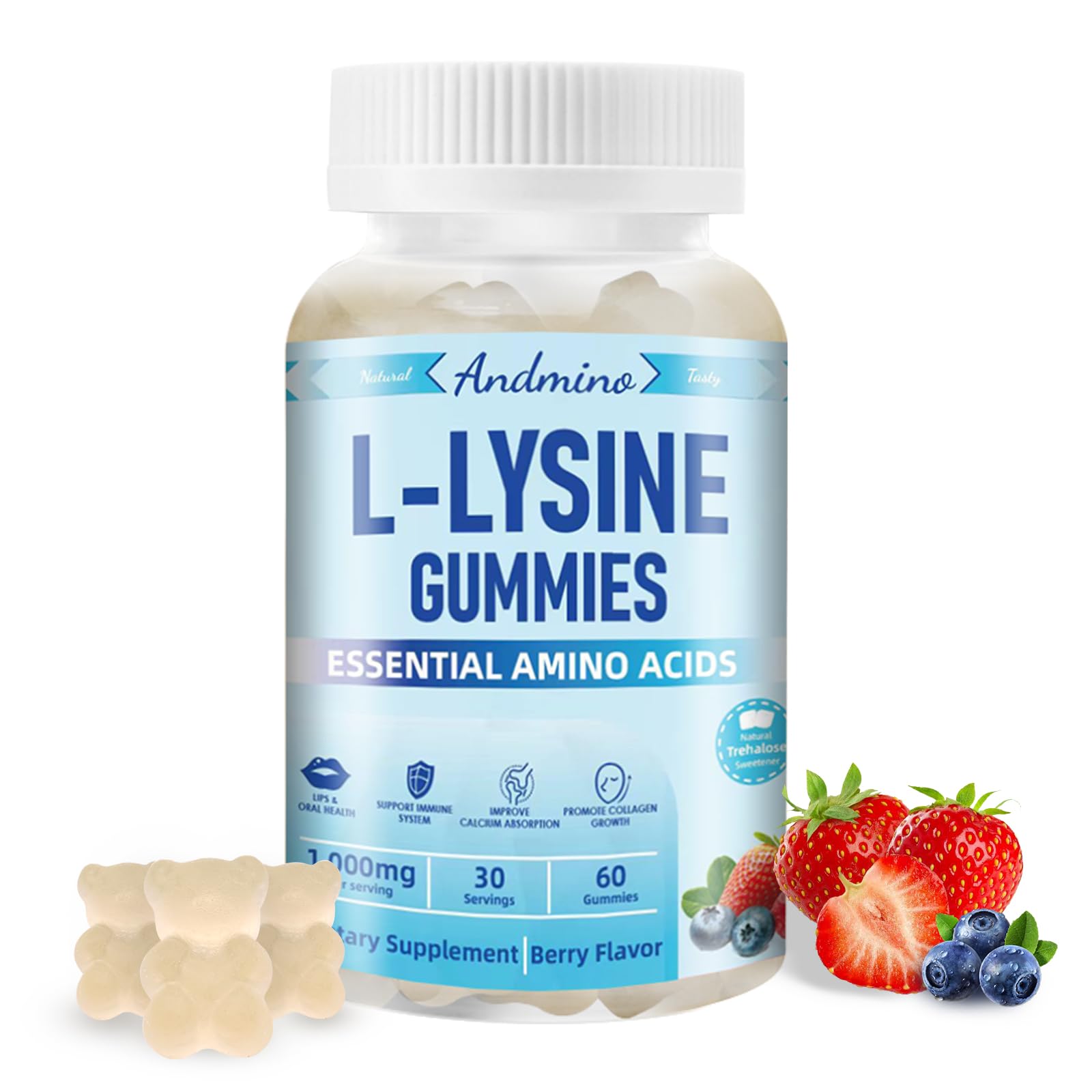 andmino L-Lysine Gummies 60 Count
