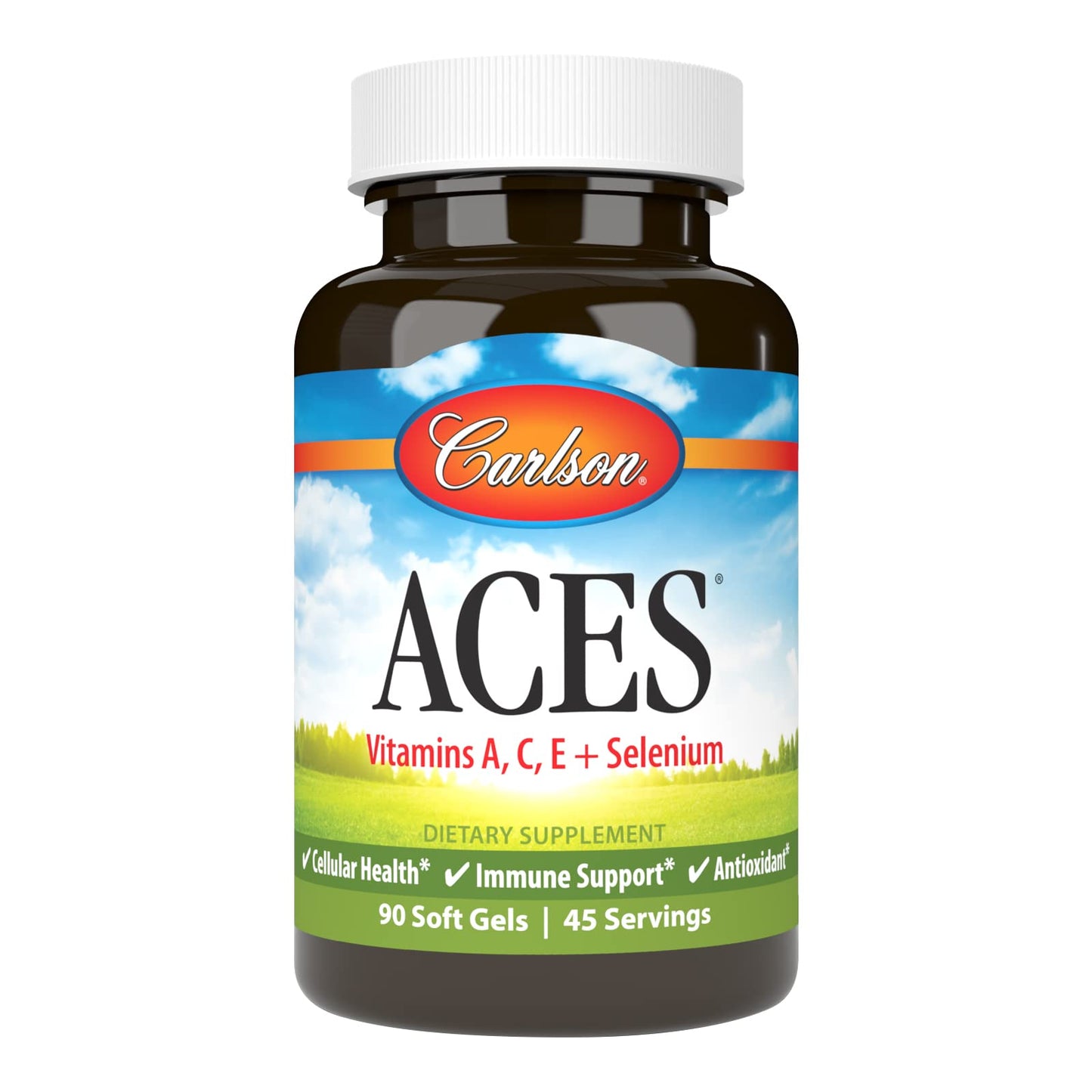 Carlson ACES Vitamins A, C, E + Selenium, Cellular Health Softgels 90