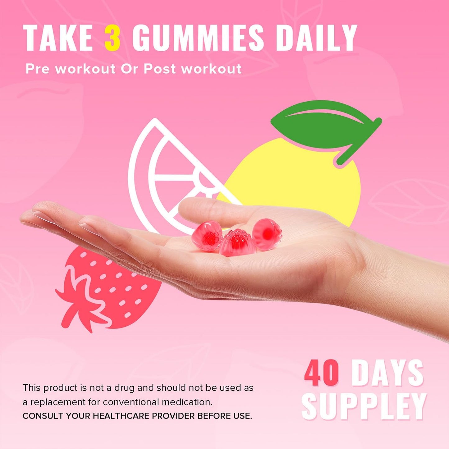 Bageto Creatine Monohydrate Gummies for Women 120 Count