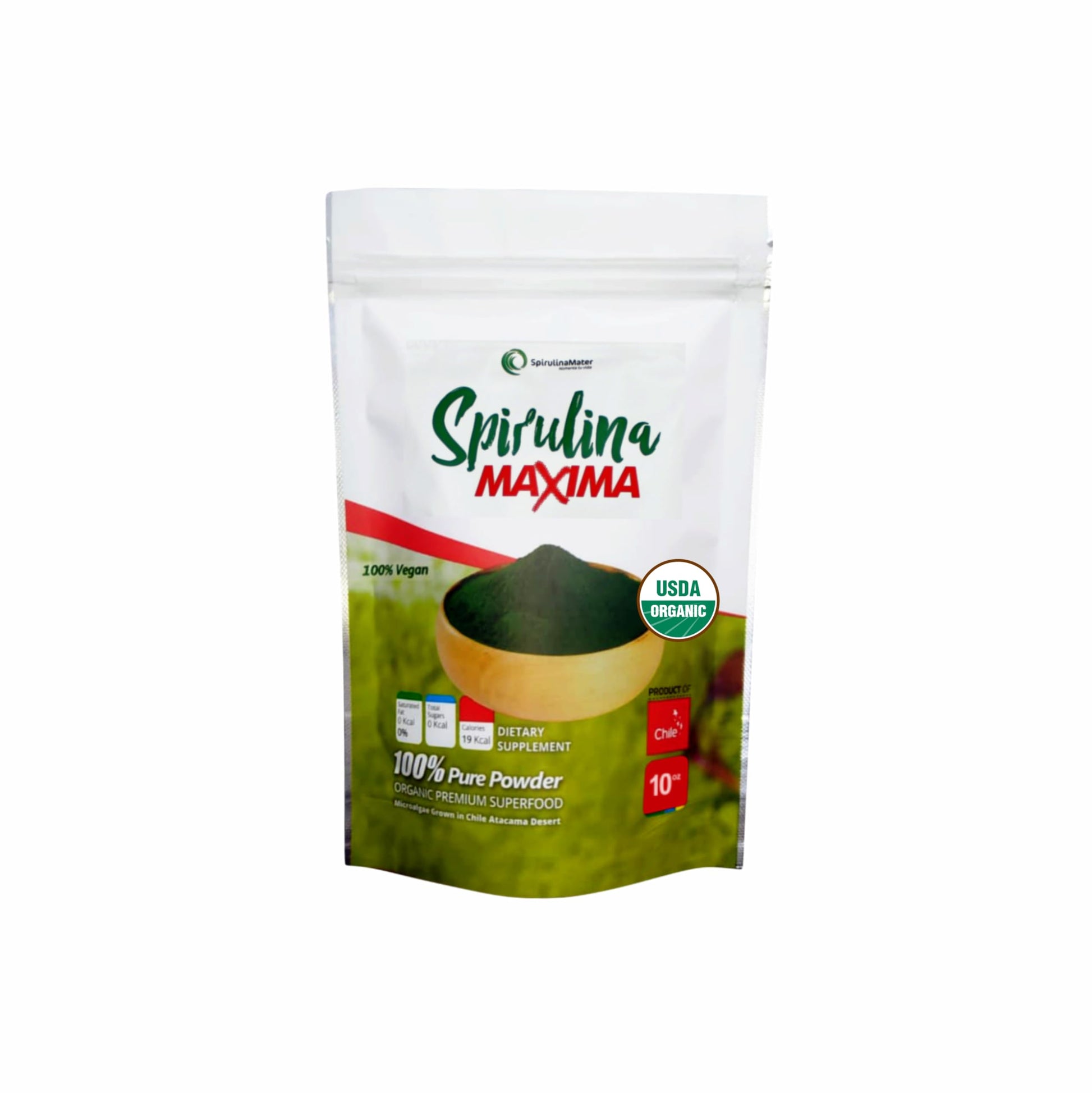 SpirulinaMater USDA Organic Spirulina Powder 10 oz