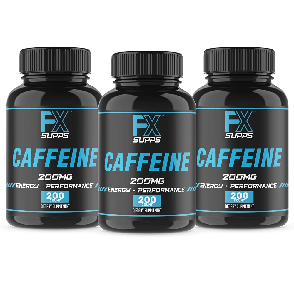 FXSUPPS Caffeine 200mg Capsules 600