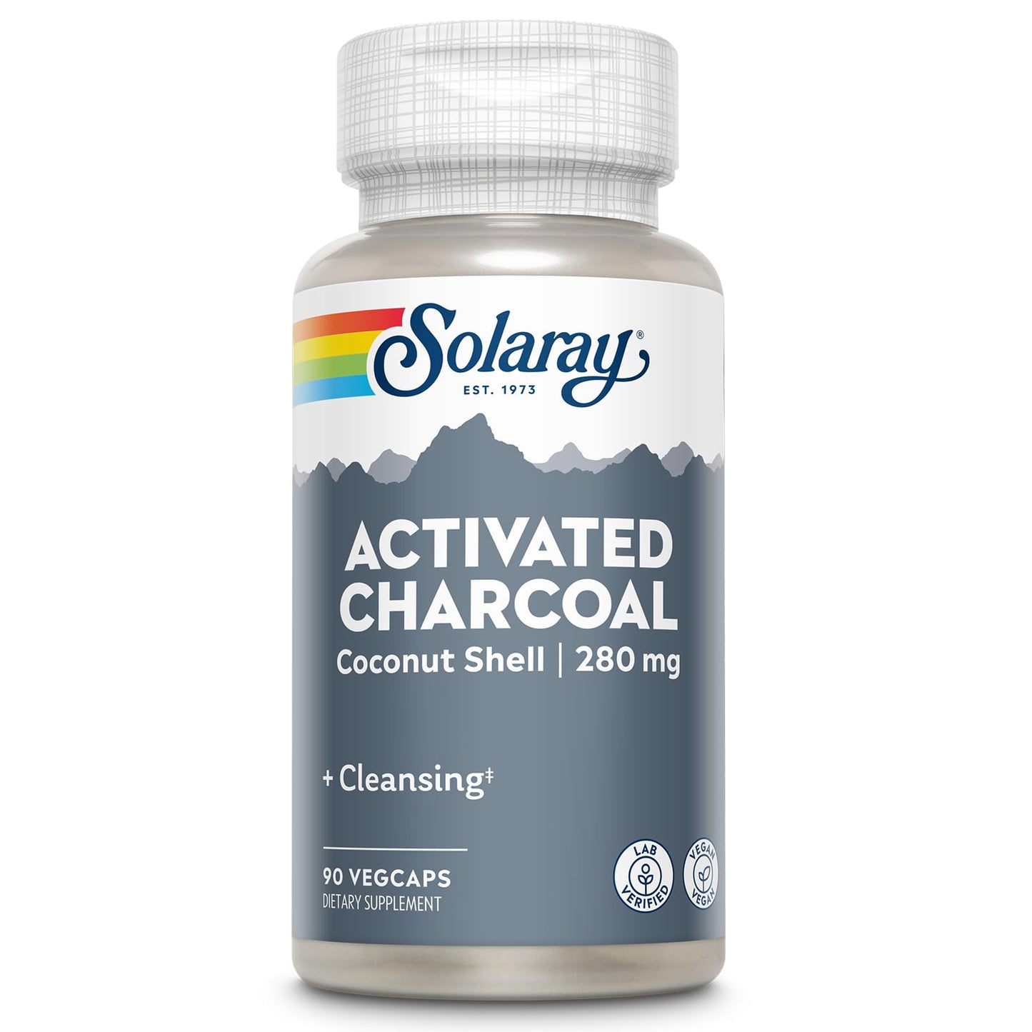 SOLARAY Activated Charcoal Supplement Capsule 90 Count