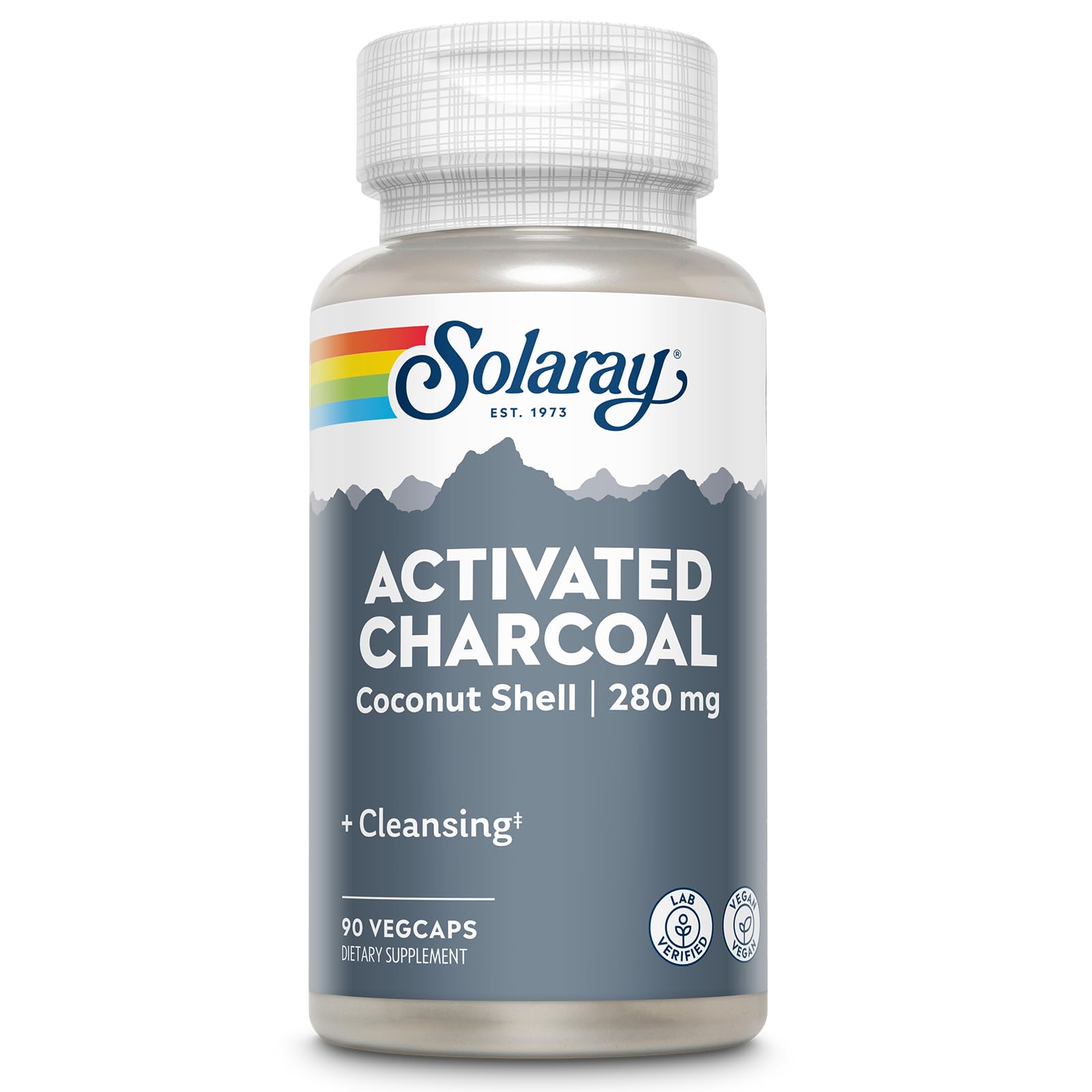 SOLARAY Activated Charcoal Supplement Capsule 90 Count