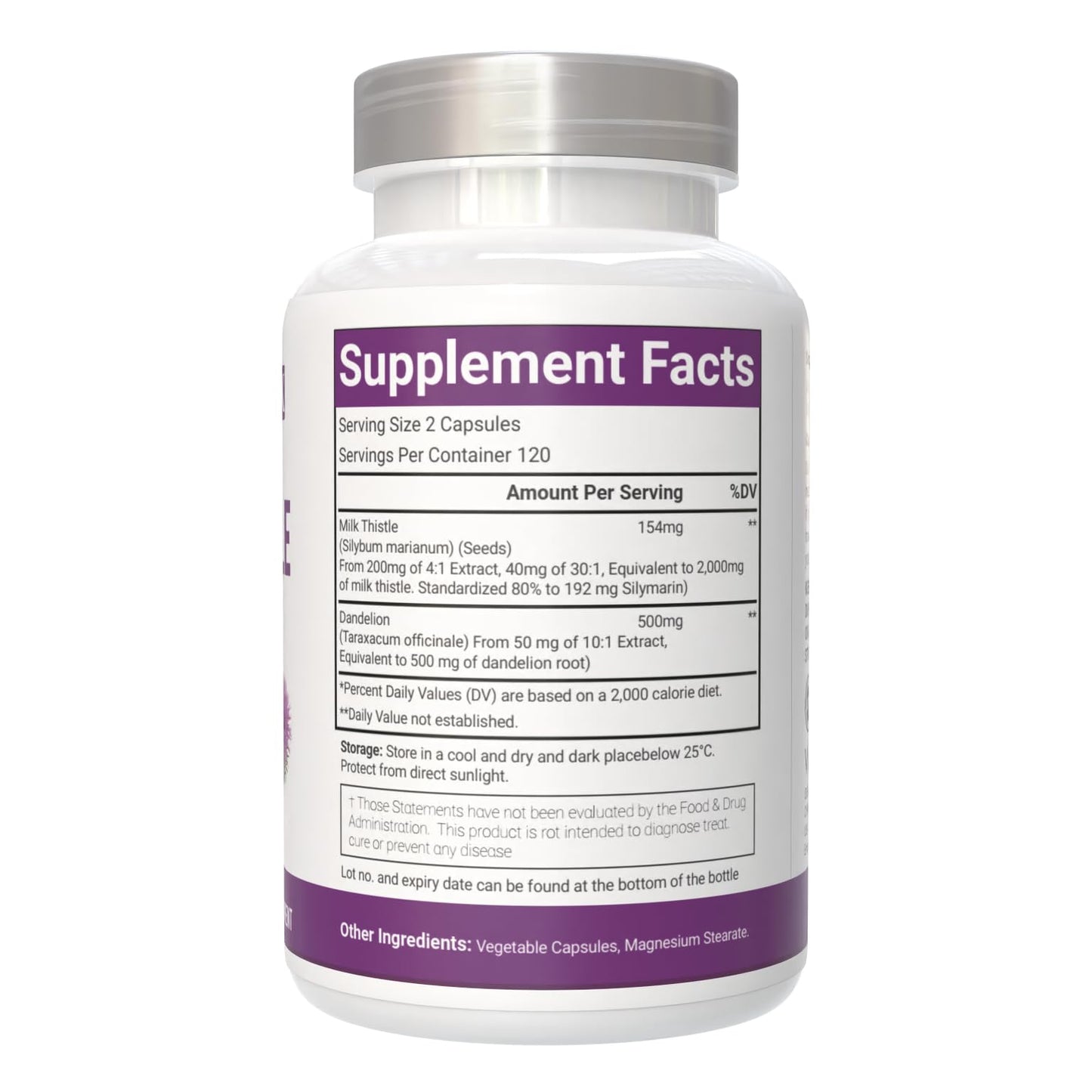 VitaCosmoX Milk Thistle 2,000 mg Capsules, 240 Count