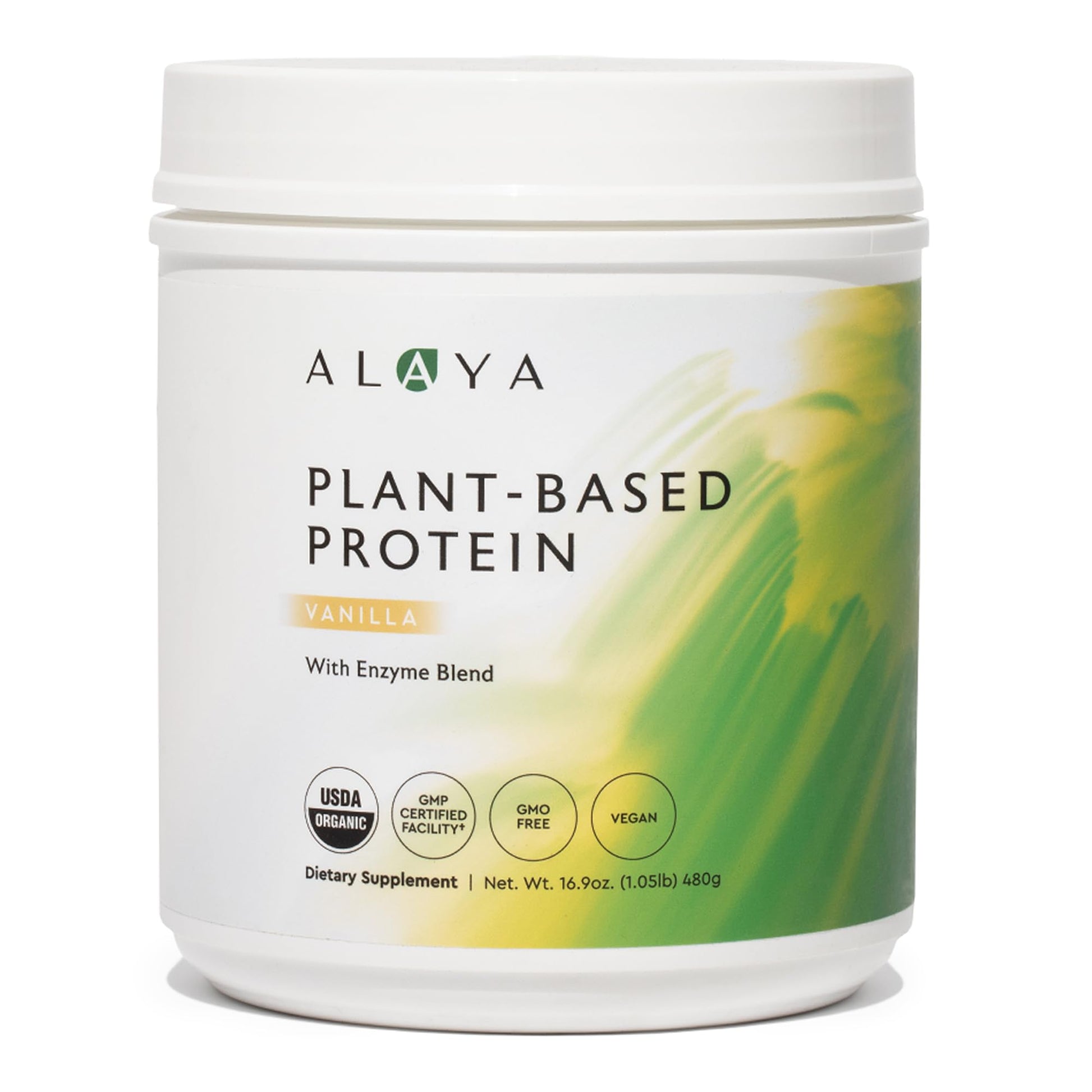 Alaya Naturals Organic Plant Based Protein Powder - Vanilla, 1.06 Pound