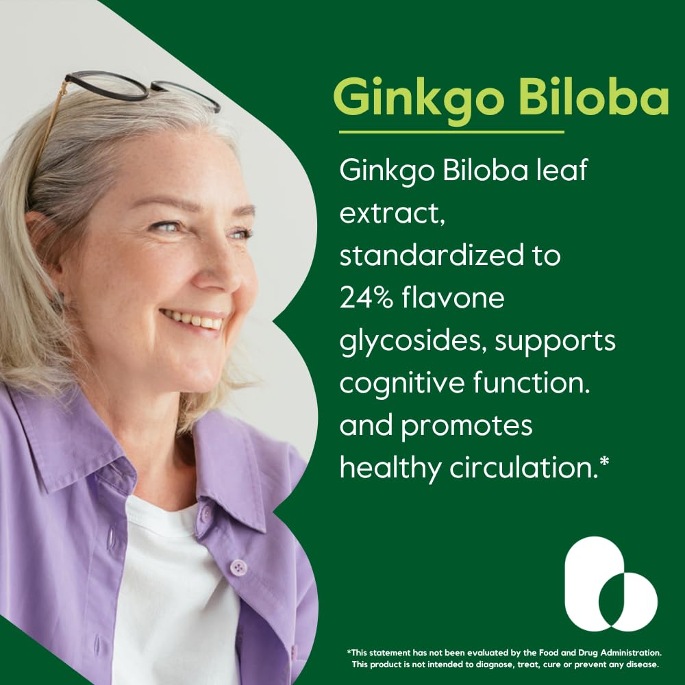 BESTVITE Ginkgo Biloba 120mg Capsules, 240 Count