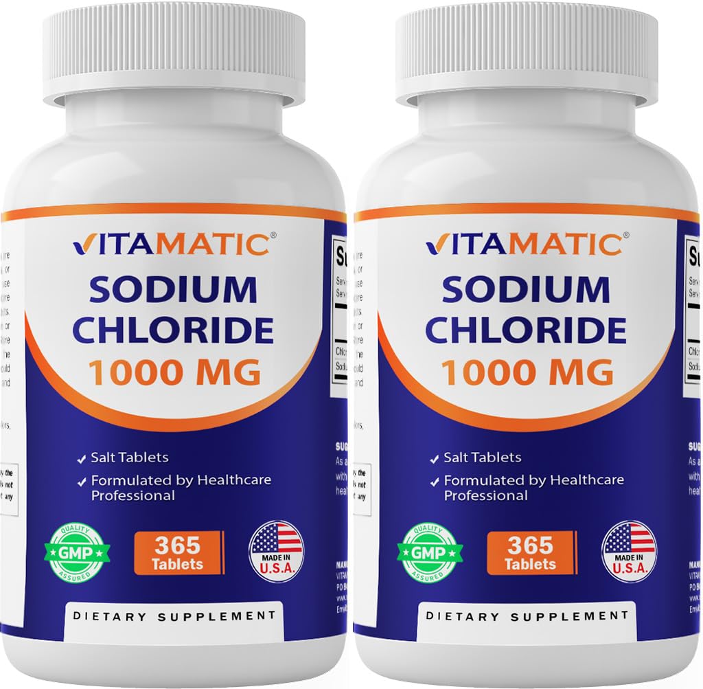 Vitamatic Sodium Chloride 1000mg, 365 Tablets