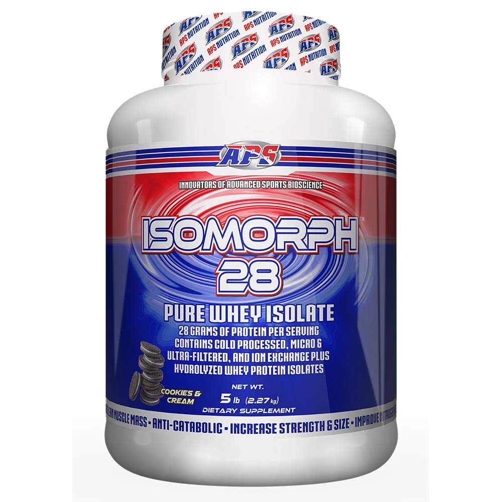 APS Nutrition Isomorph 28 Protein Powder Pure Whey Isolate Cold-Pressed Ultra-Filtered and Ion Exchange Isolates 28g Protein 80 Servings