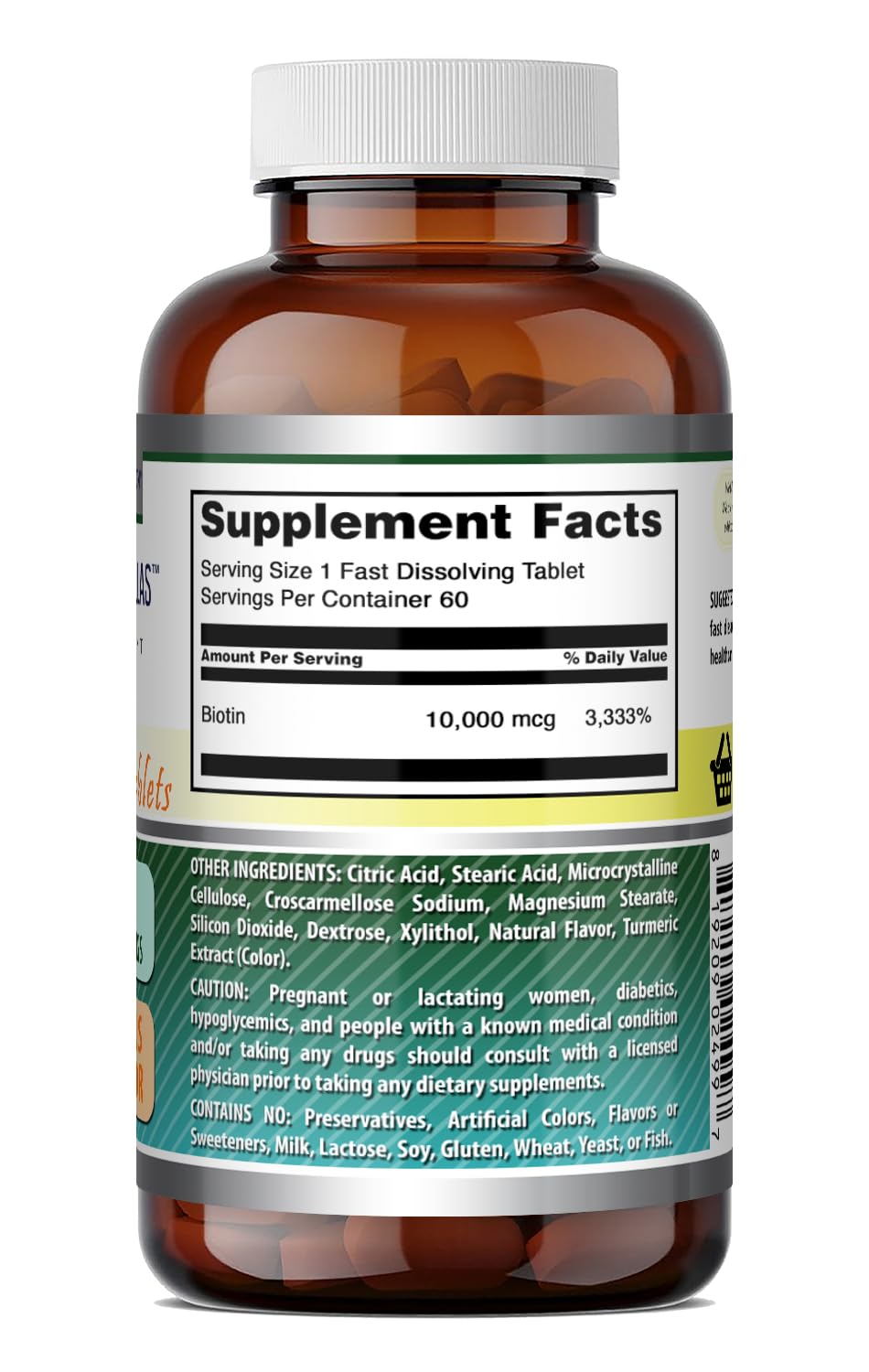 Amazing Nutrition Biotin 10,000 mcg Tablet, 1 Count