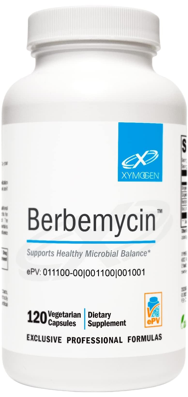 XYMOGEN Berbemycin Berberine, Grape Root & Grapefruit Extract - Supports Healthy Microbial Balance & GI Health - Concentrated Berberine, Capsule, 120 Capsules