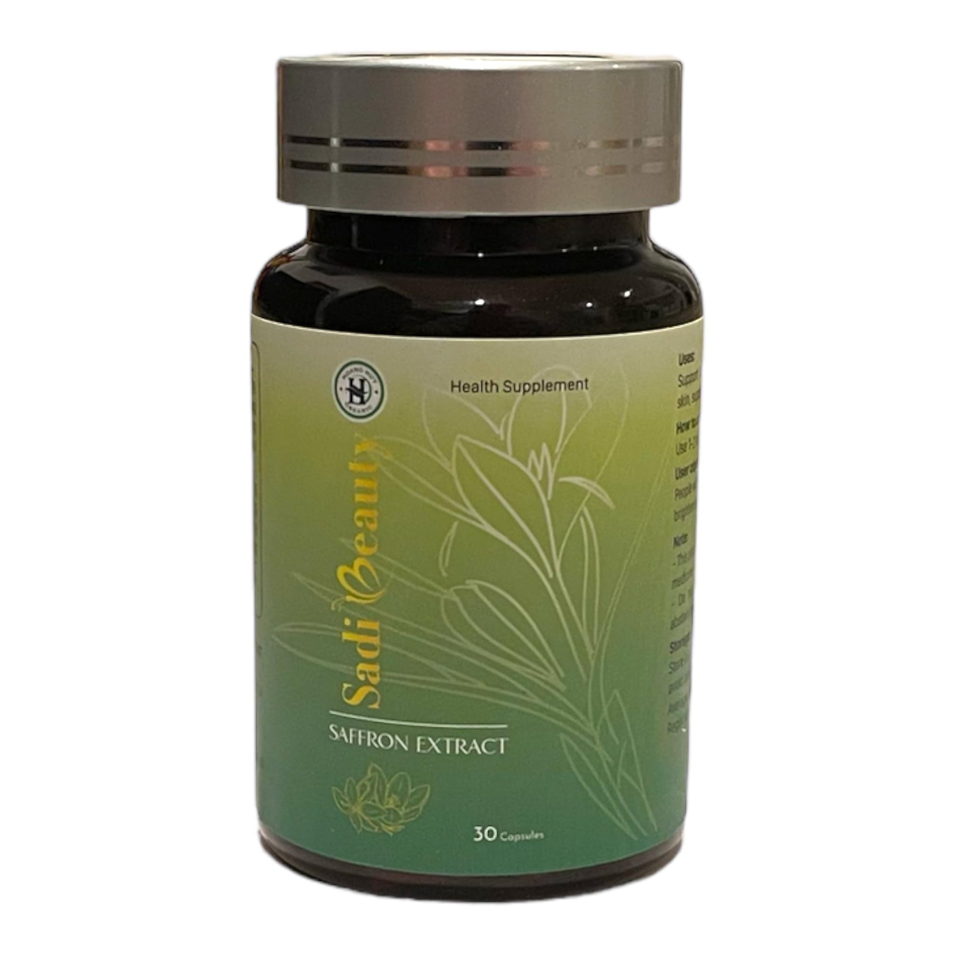 Sadi Beauty Saffron Extract Capsules with L-Glutathione, Vitamin C, Vitamin E, 30 Capsules