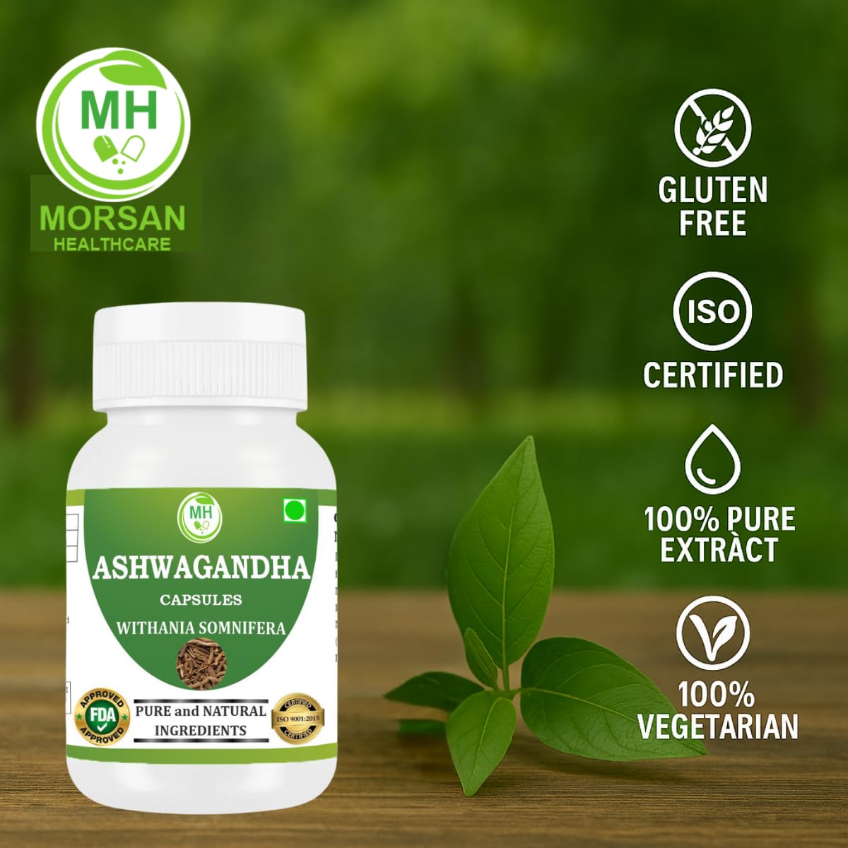 Morsan Healthcare Ashwagandha Capsules 60 Count
