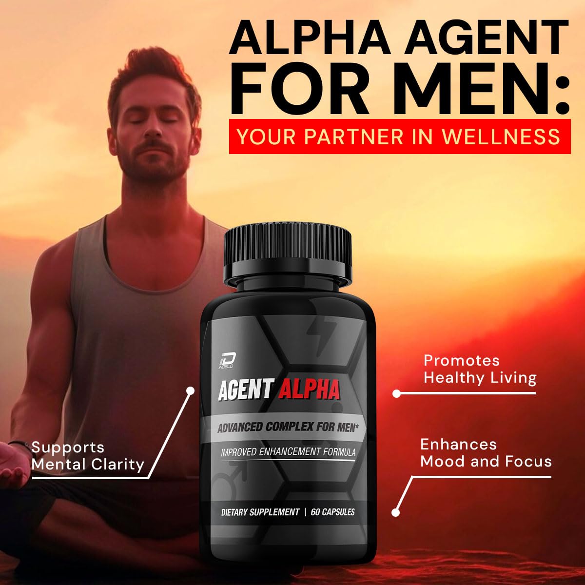 Indelo Agent Alpha for Men Capsules, 120 Capsules