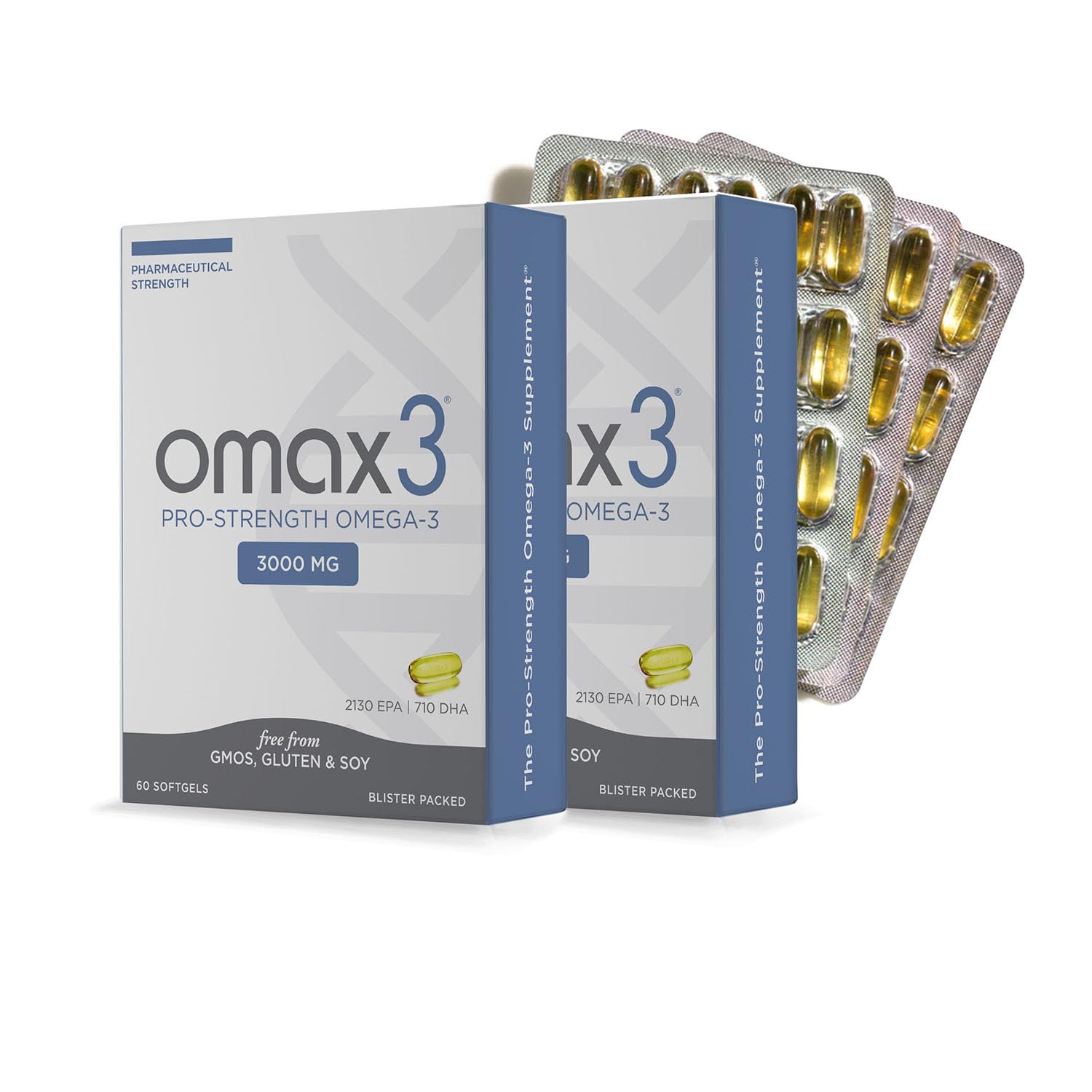 Omax3 Pro-Strength Ultra-Pure Omega-3 Fish Oil Softgels 120