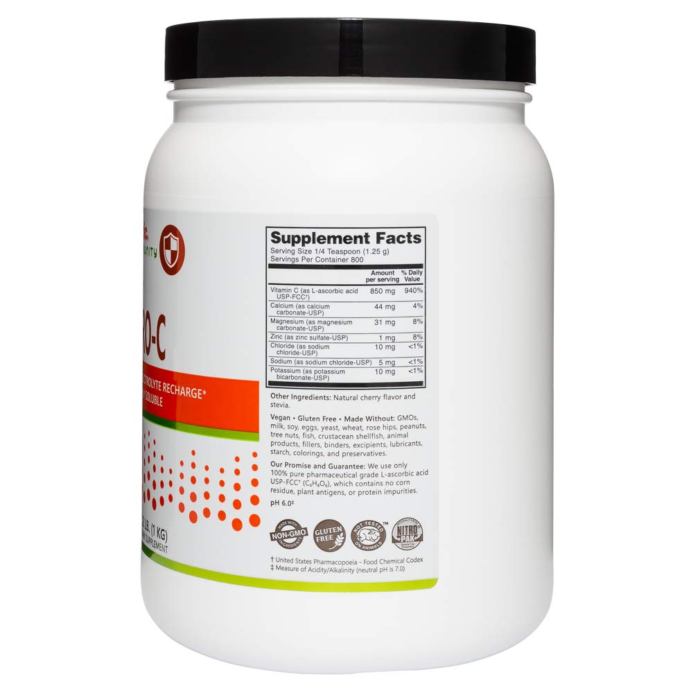 NutriBiotic Cherry Electro-C Vitamin C & Electrolyte Powder, 35.2 oz