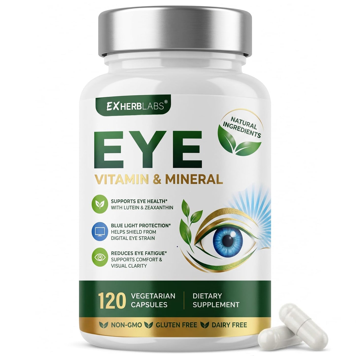 EXHERBLABS Lutein and Zeaxanthin Supplements Capsule 120