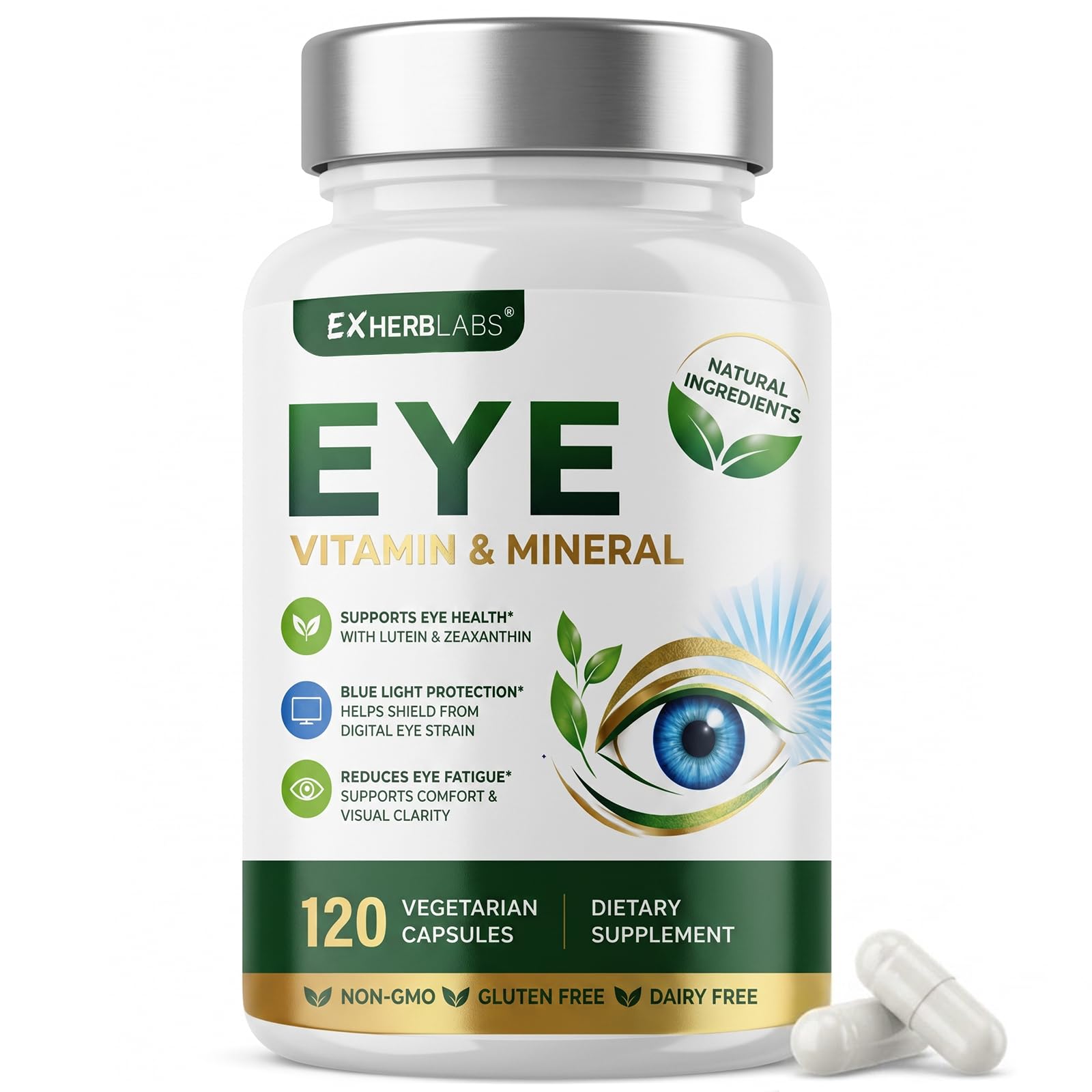 EXHERBLABS Lutein and Zeaxanthin Supplements Capsule 120