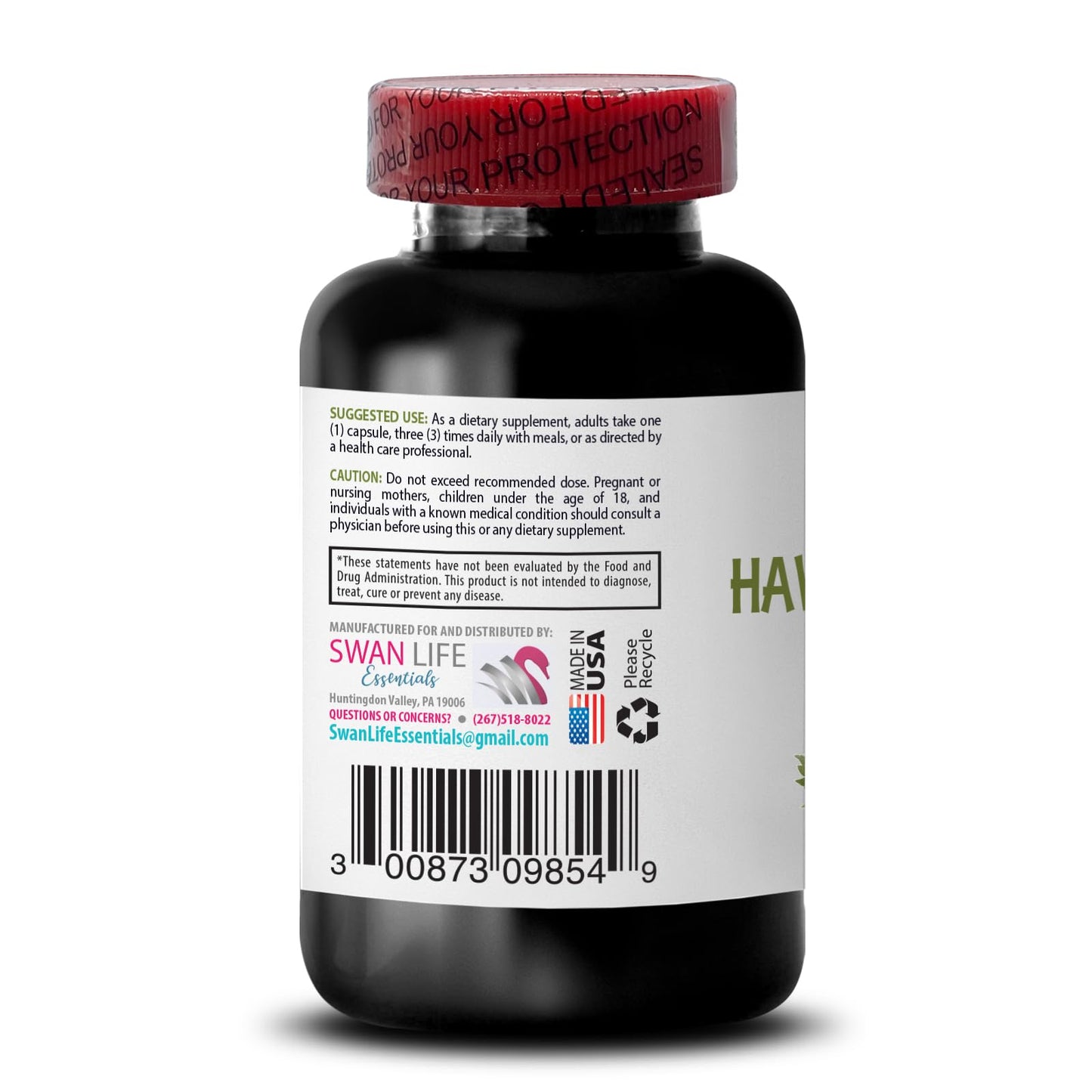 SWAN LIFE ESSENTIALS Hawthorn Berry Extract, 180 Capsules