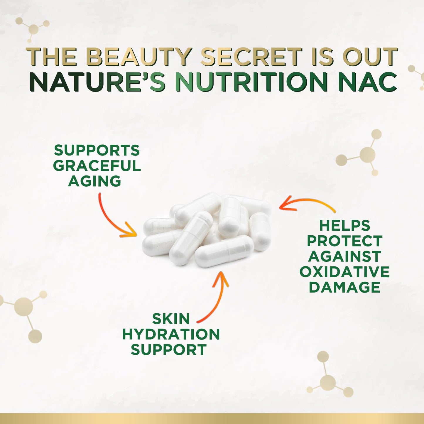 Nature's Nutrition NAC Supplement N-Acetyl-L-Cysteine 1200mg Per Serving Capsules, 120 Count
