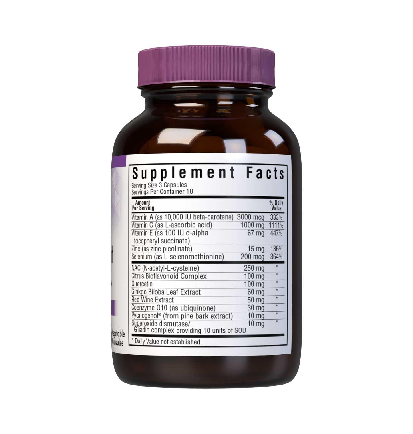 BlueBonnet Super Antioxidant Formula Vegetarian Capsules 30 Count