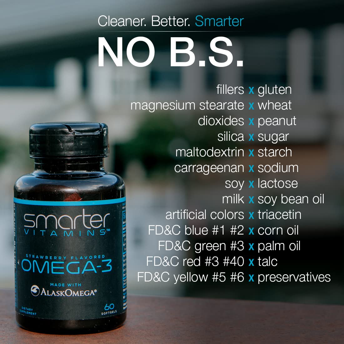 SmarterVitamins Omega 3 Fish Oil Softgels 60