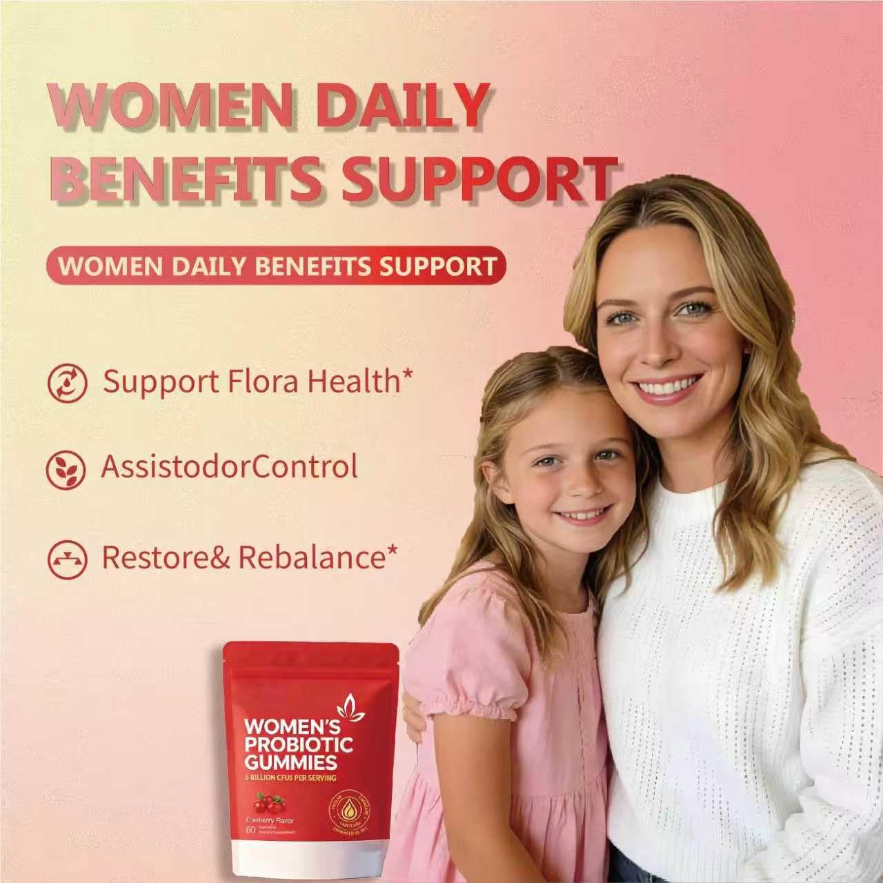 NIGUMR Women's Probiotic Gummies 60 Count