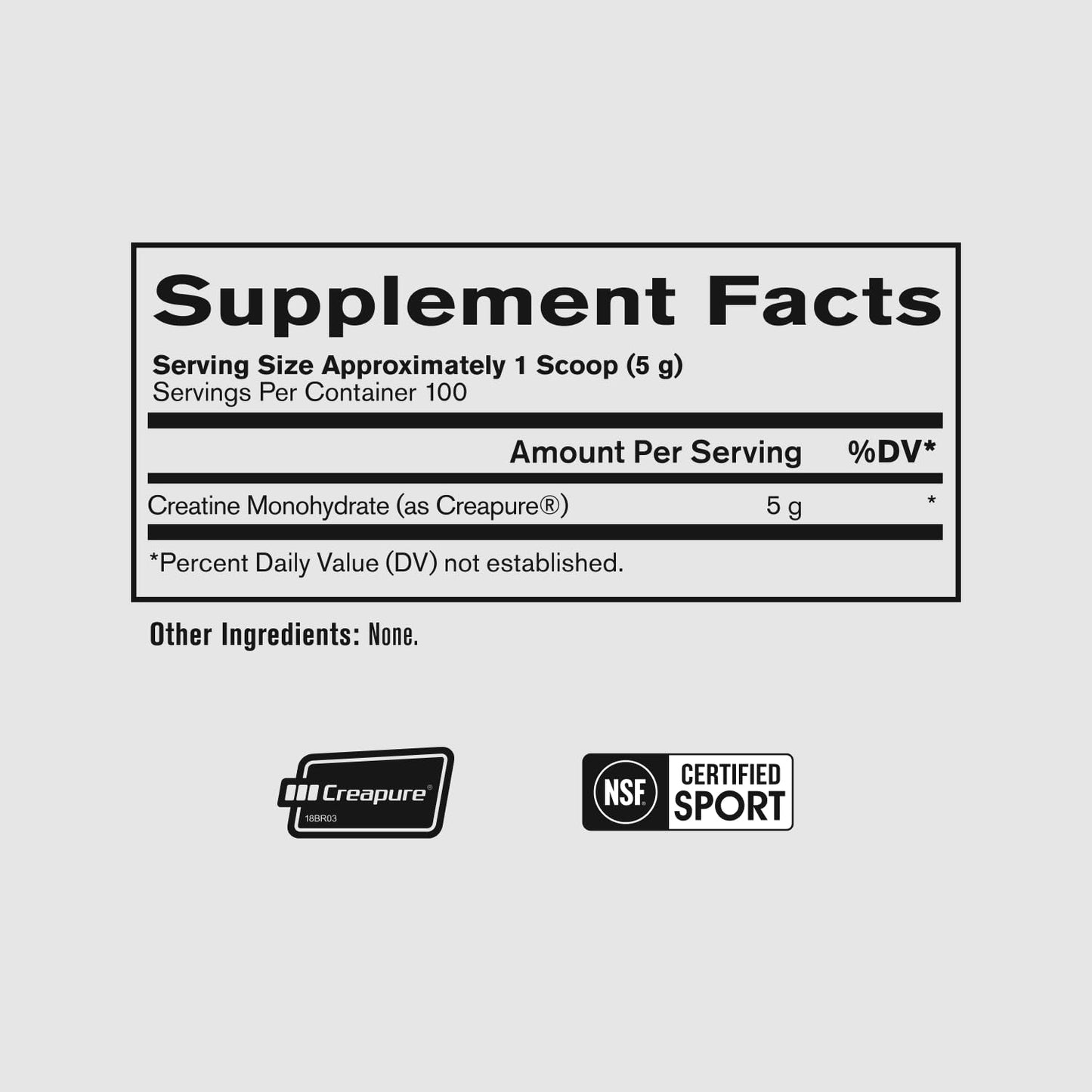 BARE PERFORMANCE NUTRITION Pure Creatine Monohydrate Powder by Creapure, 17.6 oz, 100 Servings