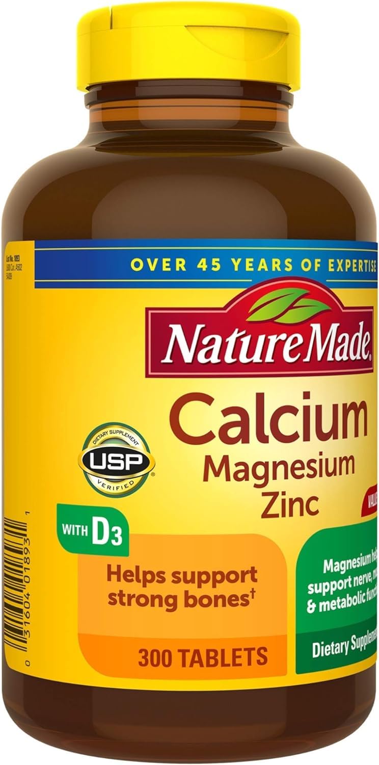 Nature Made Calcium, Magnesium & Zinc with Vitamin D Tablets, 900 Count