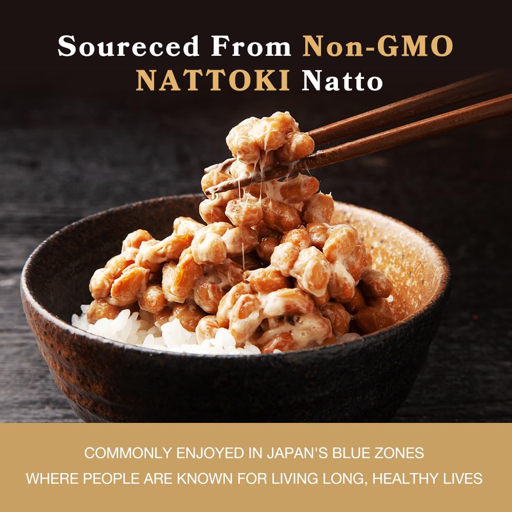 DAIKEN Nattokinase Supplement 40000 FU/g for Circulation & Heart Capsules, 120