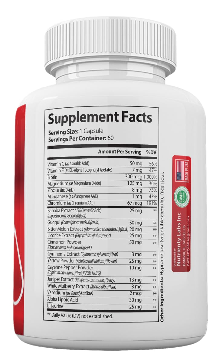 Zonata Glucose Support Capsules, 60 Capsules