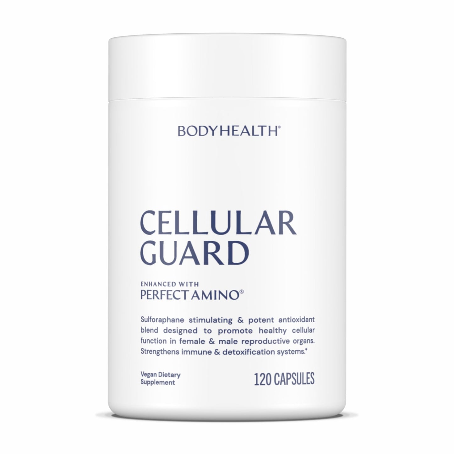 BodyHealth Cellular Guard 100mg Vitamin C, 80mg Calcium | Sulforaphane Activation & Antioxidant Support | Promotes Cellular Health, Immune Resilience & Detox Pathways 120 Capsules
