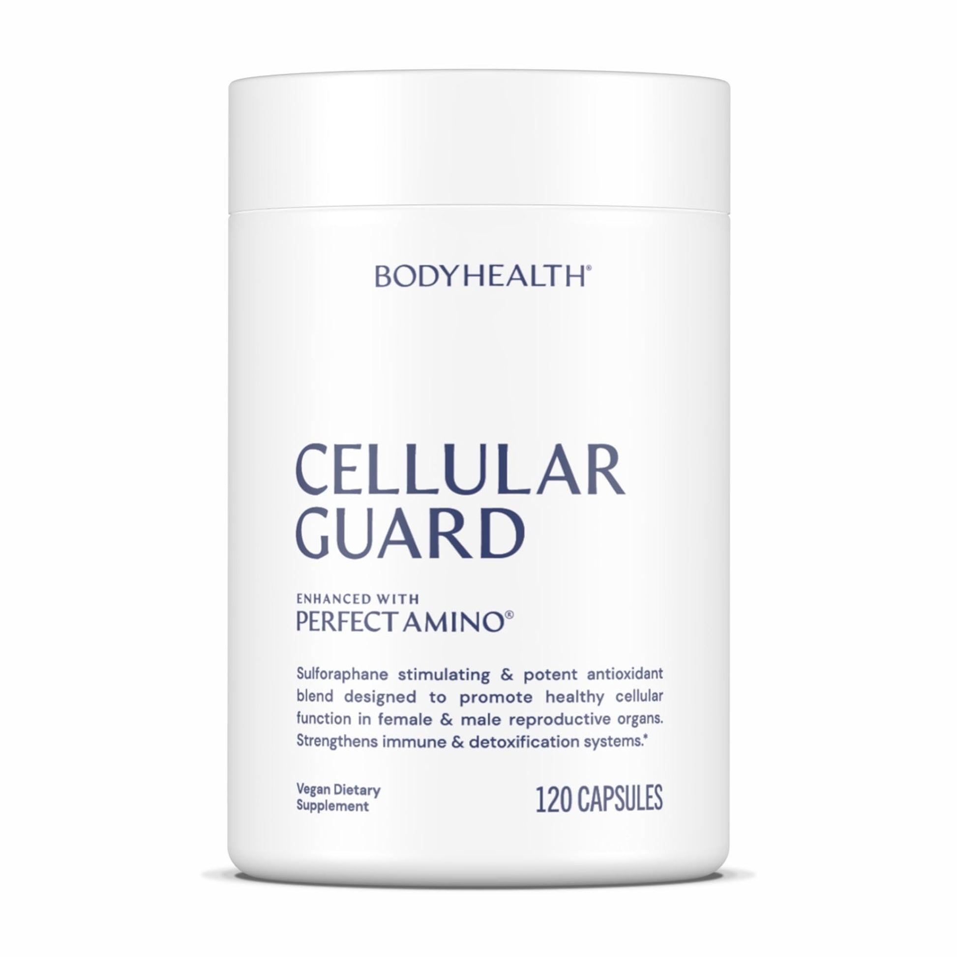 BodyHealth Cellular Guard 100mg Vitamin C, 80mg Calcium | Sulforaphane Activation & Antioxidant Support | Promotes Cellular Health, Immune Resilience & Detox Pathways 120 Capsules