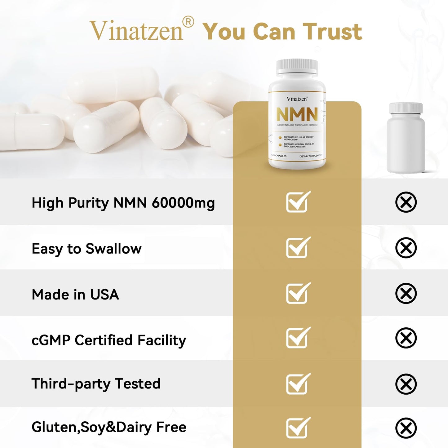 Vinatzen NMN 60000mg Capsule 120 Capsules