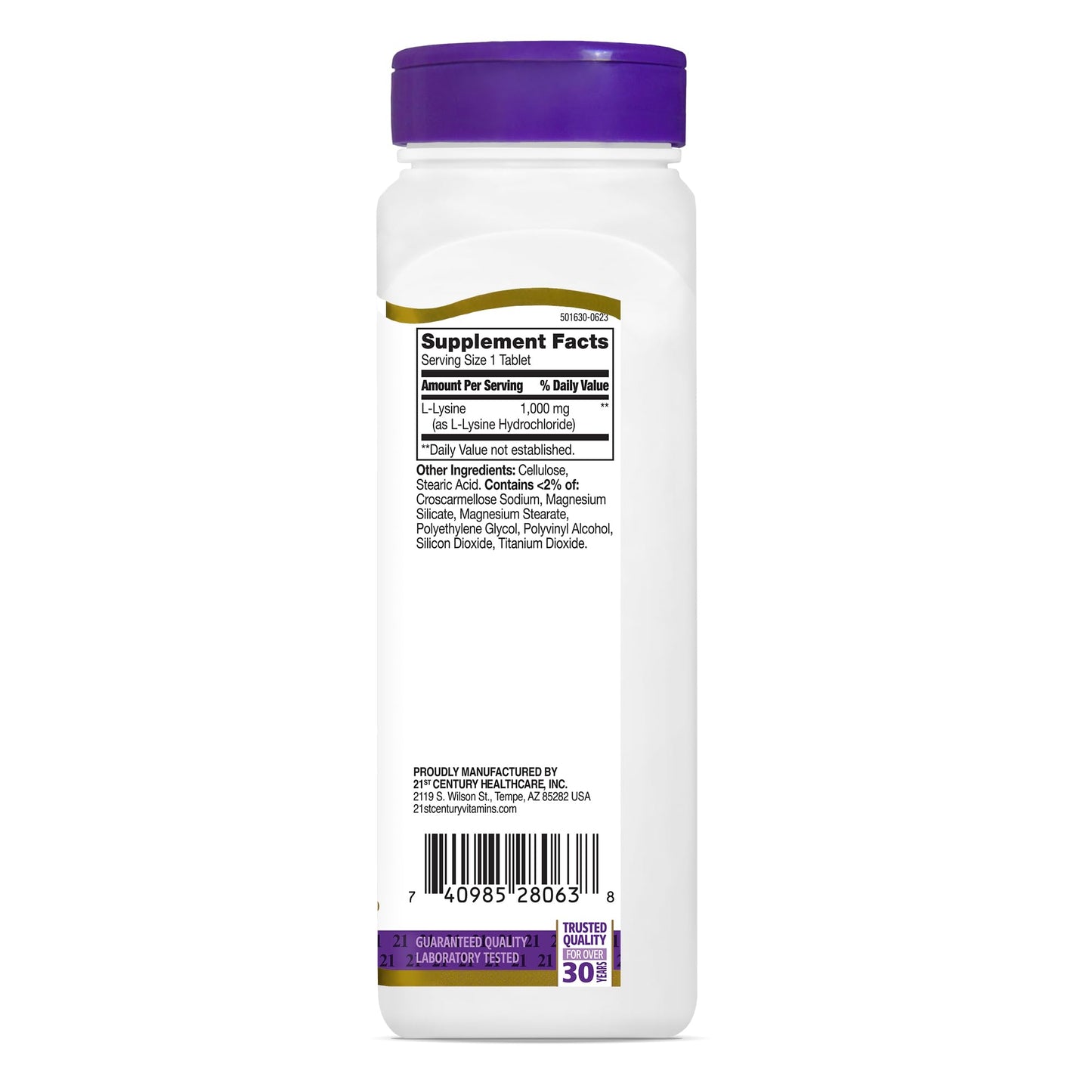 21st Century L-Lysine 1000mg Tablets, 90 Count
