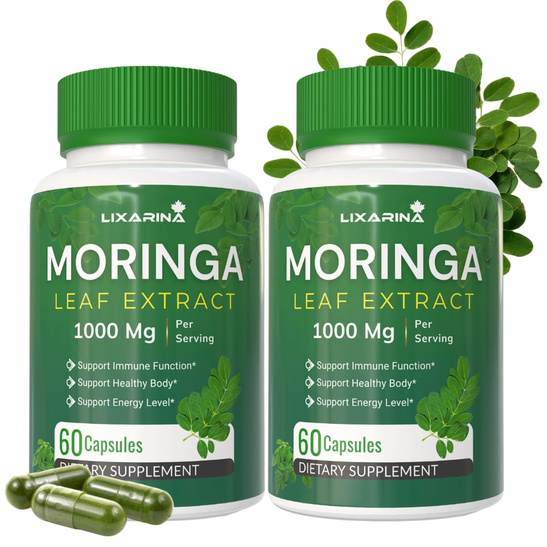 LIXARINA Moringa Capsules 1000mg Moringa Leaf Extract, 120 Count
